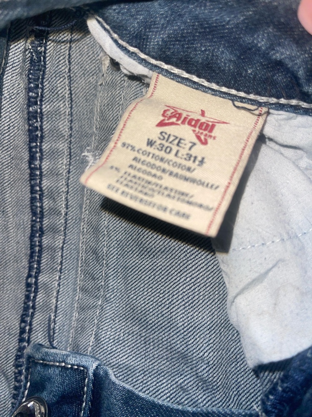 L.A. Idol Dark Blue Embellished Skinny Jeans for Women - Picture 4 of 5